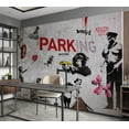 thumbnail image 5 of Street Art Wallpaper Wall Mural - Banksy Parking Graffiti, 5 of 6