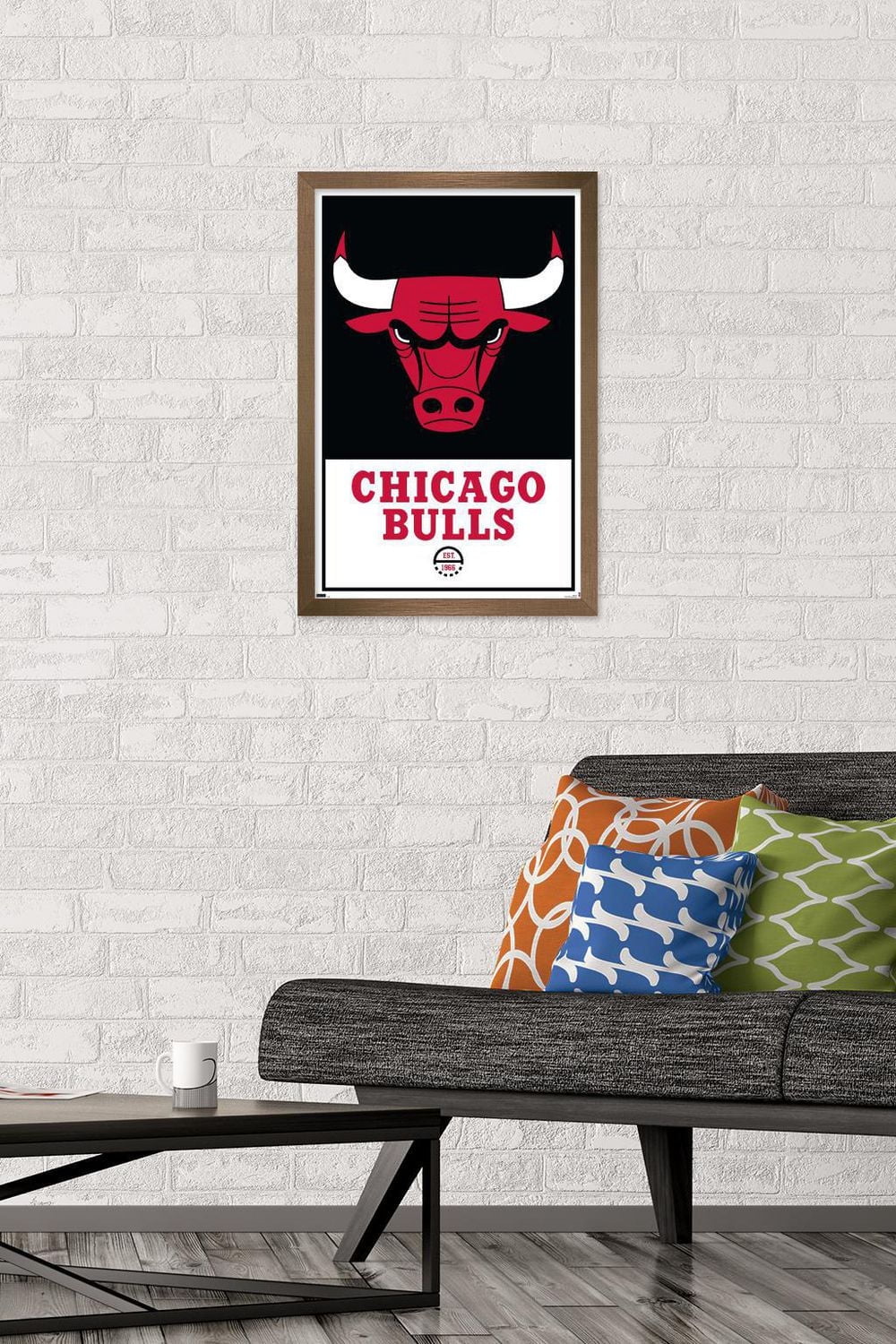 NBA Chicago Bulls - Logo 21 Wall Poster, 22.375" x 34" Framed
