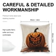 thumbnail image 2 of Evil pumpkin Jack-o'-Lantern Linen toss pillowcase decoration pillowcase gifting preferred 24x24 inch cushion cover sofa pillowcase sofa bedroom living room car, 2 of 8