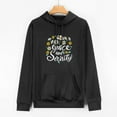 thumbnail image 2 of COMIO Womens Hoodie Basic Pullover Sweatshirt Loose Fit Super Soft with Pocket Grace and Serenity Black, 2 of 4