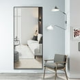 thumbnail image 3 of 71"x32" Black Modern Full Length Mirror, 3 of 8