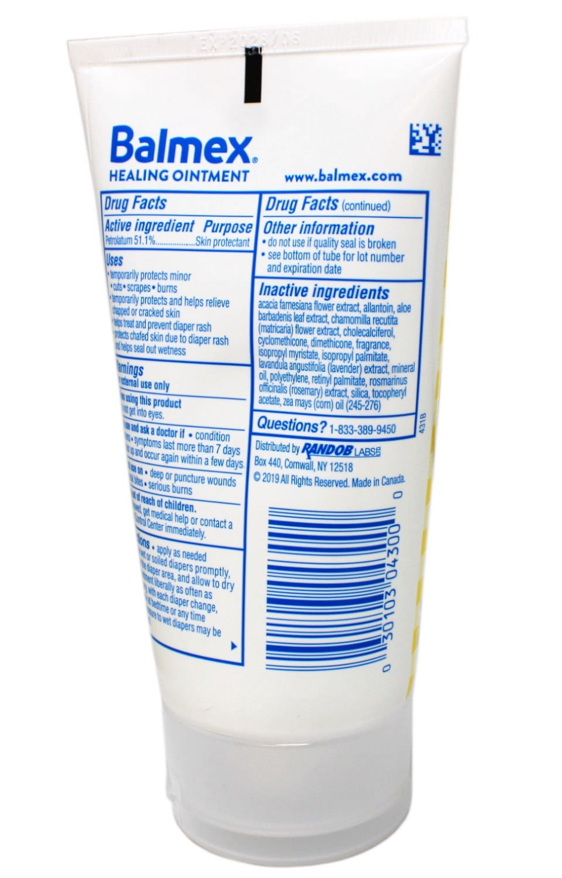 3 Pack - Balmex Multi-Purpose Healing Ointment, from Diaper Rash to Chapped, Chafed Skin, Soothes & Heals, 3.5 OZ