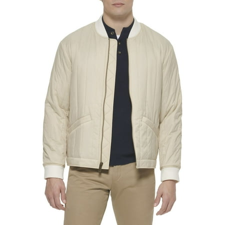 Men's Dockers® Bomber Jacket with Vertical Quilting Color: Khaki Size: XXL