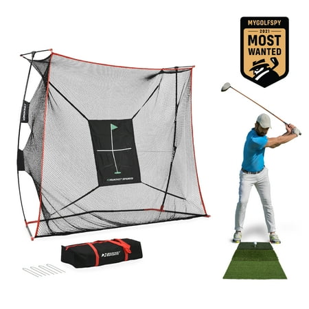 UPC: 0858720005979 | Rukket Sports 3 x 9 x 7 Foot Haack Golf Training Net Pro Set with Tri Turf Mat