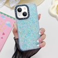 thumbnail image 3 of Compatible with iPhone 15 Bling Case Glow in The Dark Noctiluncent Fluorescent Luminous Phone Case Women Girls Girly Glitter Sparkling Slim Soft TPU Bumper Protective Cover,Green, 3 of 11