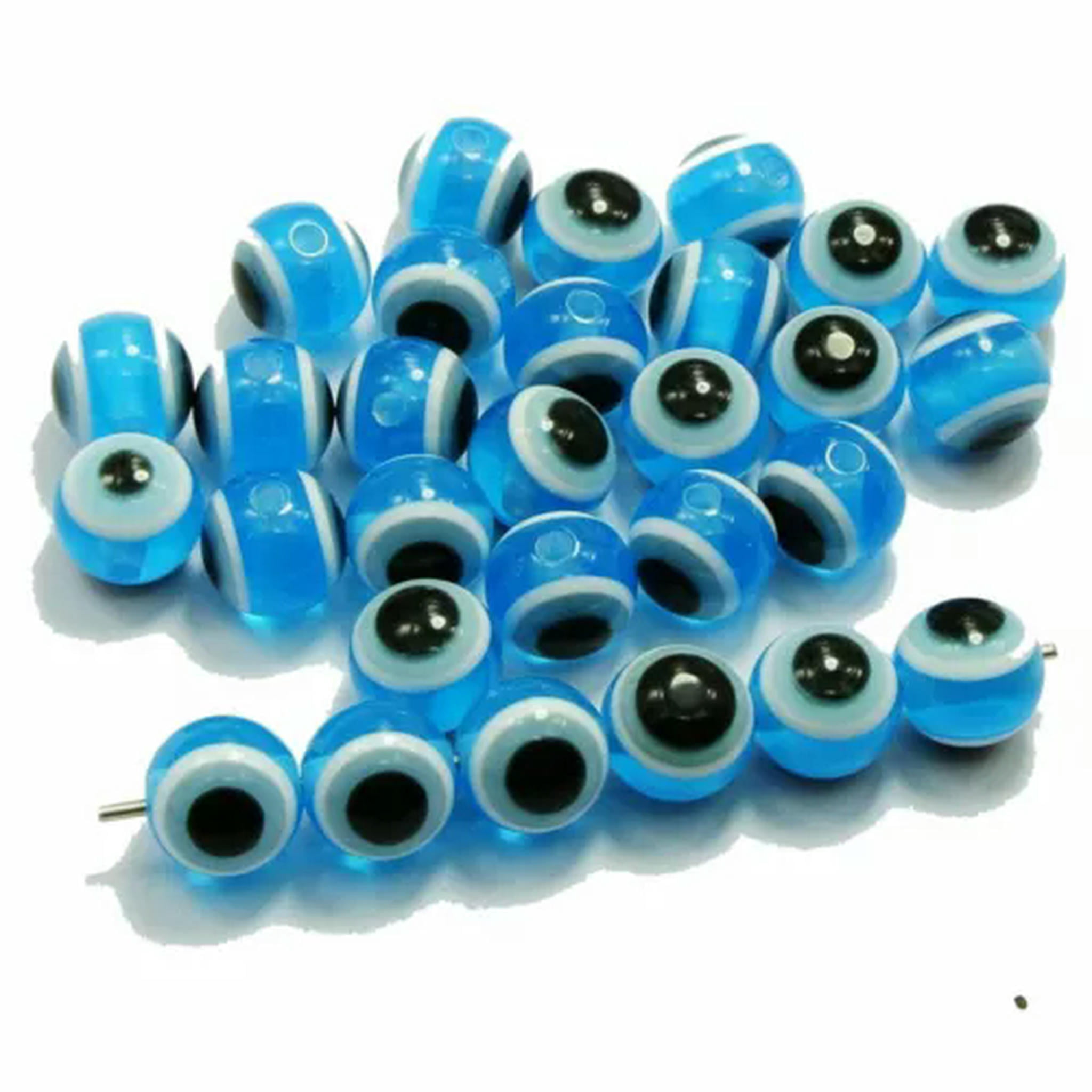 EOEMY 1000 Mixed Colour Acrylic Evil Eye Ball Round Beads 8mm Kabbalah Jewelry Making
