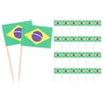 thumbnail image 2 of Adornos para pasteles QUANZHOUTIANDI 100 Uds bandera nacional de Brasil, 2 of 2