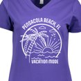 thumbnail image 4 of Inktastic Summer Vacation Mode Pensacola Beach Florida Women's V-Neck T-Shirt, 4 of 5