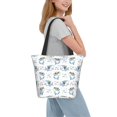thumbnail image 2 of Pofeuu Cute Shark Print Women Fashion Shoulder Handbags Top Handle Satchel Bags Tote Shoulder Shopping Bag Stylish Canvas Tote Bag, 2 of 6