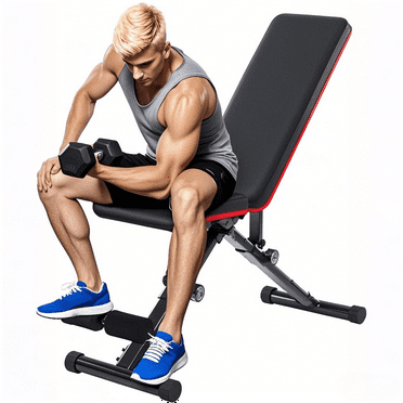 Atilioo Adjustable Weight Bench for Home Gym, Foldable Workout Bench for Full Body Exercise, 9 Positions, 795LBS Capacity