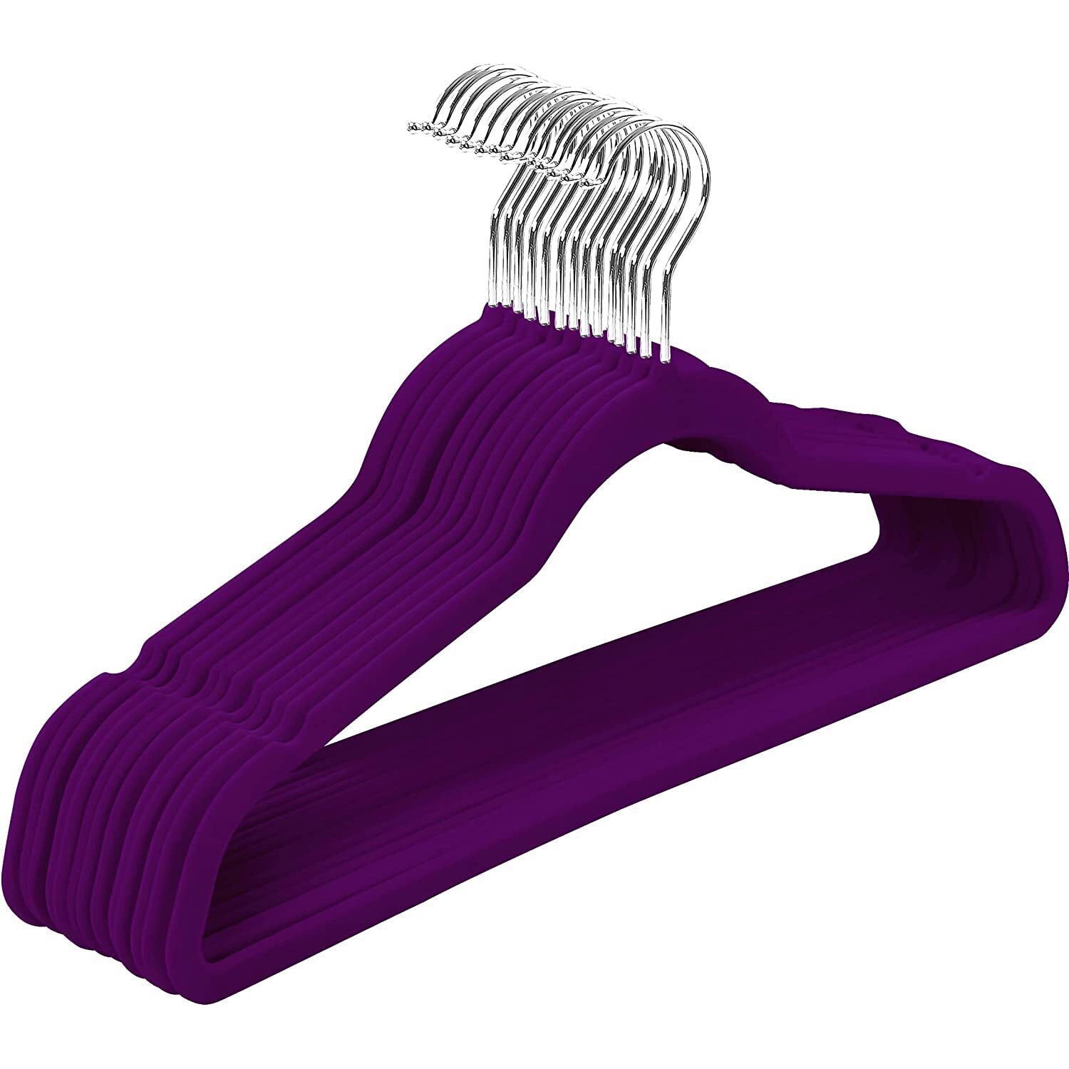 Premium Velvet Hangers, Non Slip Felt Hangers, Space Saving Clothes Hangers, Heavy Duty Coat