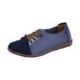 thumbnail image 2 of Viluyesy Womens Oxfords Lace-up Round Toe Comfortable Breathable Lightweight Casual Walking Work Flats Blue Size 5.5, 2 of 6