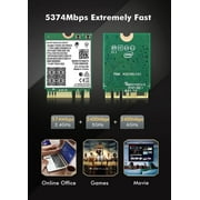 WiFi 6E Wireless Card Intel AX210 NGW Bluetooth 5.3 Tri-Band 5400Mbps Network Adapter for Laptop Support Windows 10/11 (64bit) M.2/NGFF