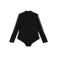 thumbnail image 4 of TSSOE Kids Boys Glittery Rhinestone Gymnastic Dance Leotard Long Sleeve Athletic Ballet Dance Skating Dancewear Black 8, 4 of 5