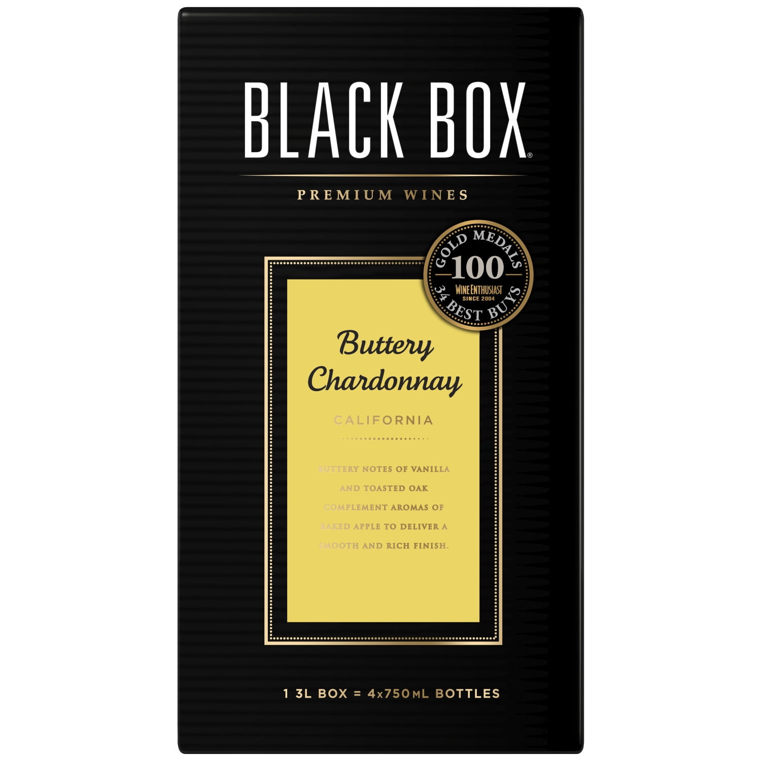 Black Box Buttery Chardonnay White Wine, 3 L Box