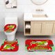 thumbnail image 2 of Juego de 4 cortinas de ducha navideñas con alfombras, tapa de inodoro y alfombrilla de baño, decoración de baño de invierno, juego de accesorios., 2 of 6
