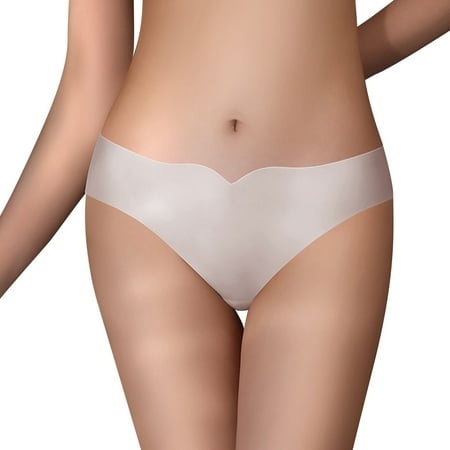 Jamicy Silk Panties for Women Women s Panties Seamless Lightweight Naked High Elastic Half Hip Underwear Sports Yoga Fitness Daily Underpants