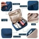 thumbnail image 3 of Bolsa de maquillaje de viaje Queboom, neceser para cosméticos, neceser para mujer y hombre (azul marino), 3 of 5