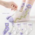 thumbnail image 6 of Ougyinr 1-12 Years Toddler Baby Socks Short Socks Thin Socks Kids Socks Cotton Socks Breathable Socks Cartoon Socks for Boys Girls 5 Pack, 6 of 10
