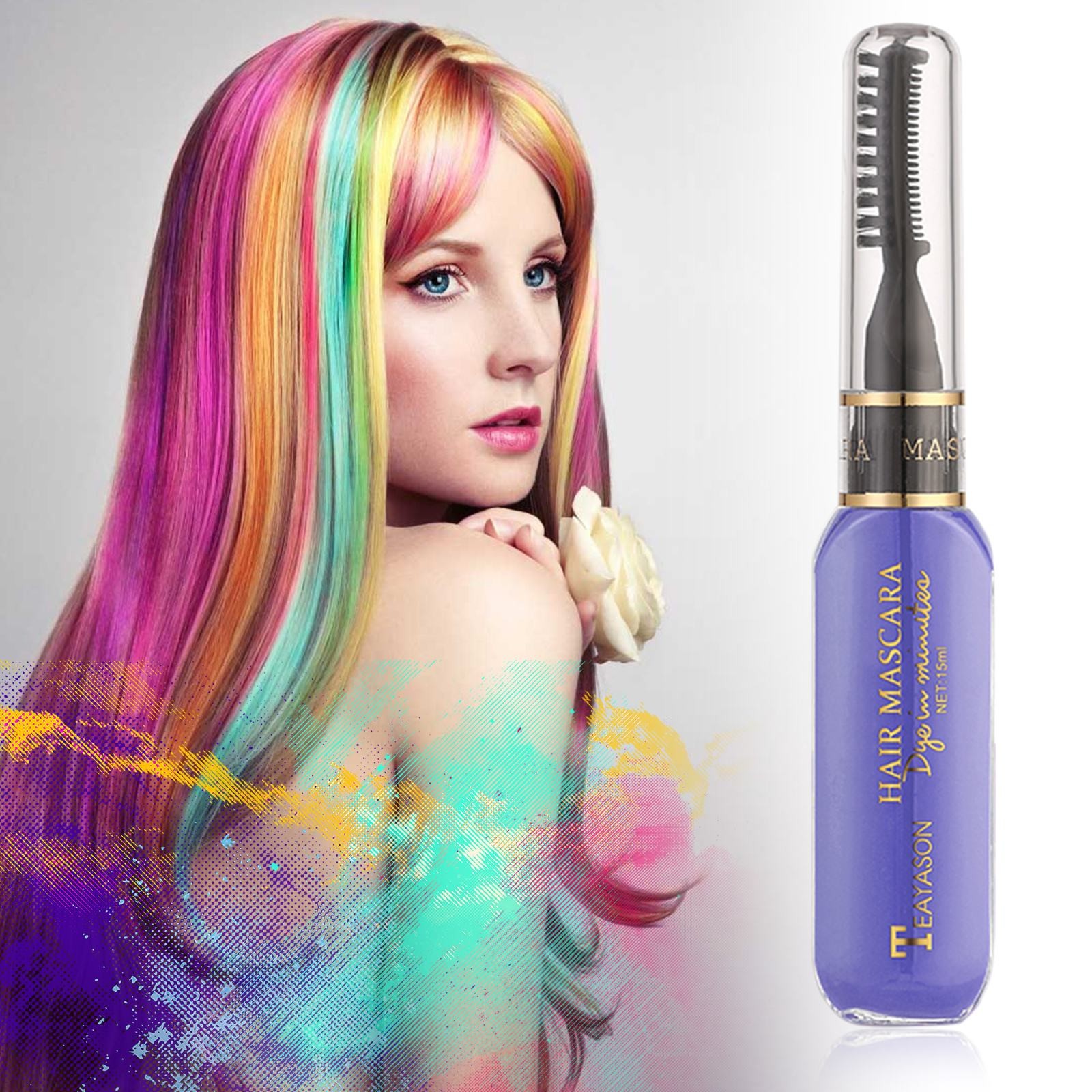 HSMQHJWE 4c Hair Care Kit Disposable Hair Color Temporary Hair Color Chalk Comb Set Women Instant Hair Color Highlight Stripe Color Mascara Hair Chalk For Birthday Party 3ml And Travel Kit - image 5 of 5