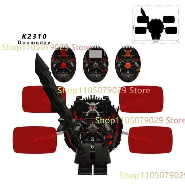 Urban Monster Character Building Blocks Set, Titan Cameraman, Speakerman & Creative Action Figure Model, DIY Assembled Bricks Toy, Collectible Birthday Gift for Kids