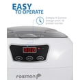 thumbnail image 4 of Fosmon Professional Ultrasonic Cleaner, Jewelry Polisher with Digital Timer (18 Preset Cycle, 600ML Stainless Steel Tank) for Eye Glasses, Watches, Earrings, Ring, Necklaces, Coins, Razors, Dentures, 4 of 7