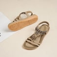 thumbnail image 4 of Bohemia Dress Sandals for Women, Bohemia Womens Sandals, Womens Orthopedic Shoes, Womens Sandals Arch Support Summer Beach Sandals Comfort Walking Shoes Bohemian Flip Flops Sandals for Women, Khaki 7, 4 of 9