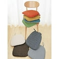 thumbnail image 4 of U - Shaped Chair Cushion for Dining Chairs, Single Chair Cushion with Ties & Non - Bottom, Washable Cotton - Linen Cover, 3cm Memory Foam, Colorful Pad for Kitchen/Dining Room,Coffee,1PCS, 4 of 5