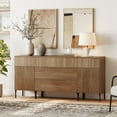 thumbnail image 2 of 63" Reeded Accent Cabinet Set with Doors and Drawers, Modern Credenza Storage Cabinet with Charging Station for Living Room, Kitchen, Dining Room, Hallway, 2 of 9