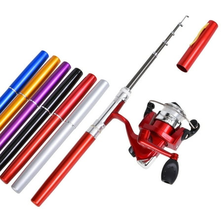 NIBOLOG 1 Set Pen Fishing Rod Telescopic Non-slip Exquisite Easy to Carry Ice Fishing Pole for Outdoors