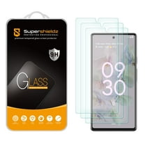 (3 Pack) Supershieldz Designed for Google Pixel 6a Tempered Glass Screen Protector, Anti Scratch, Bubble Free