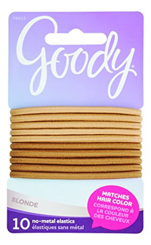 Goody Colour Collection Haargummis – 4 Mm, Blond, 10 Stück, Farblich Unauffällig