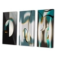 thumbnail image 3 of Designart "Geometric Elegance Unveiled in Gold Teal" Modern Geometric Wall Art Set Of 3 - Gold Abstract Gallery Set For Office Decor, 3 of 7