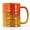 orange and yellow, variant on 12oz Glaze Ceramic Beer Cup - Coffee Mug Tea Cup with Handle for Office and Home Microwave and Dishwasher Safe - Birthday Gift (Blue and Orange)