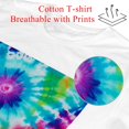 thumbnail image 2 of tie dye Classic White Cotton T-Shirt - 100% Cotton Tee Shirt for Men and Women - Casual Short Sleeve Top for Everyday Wear - Breathable and Comfortable Fabric, 2 of 5