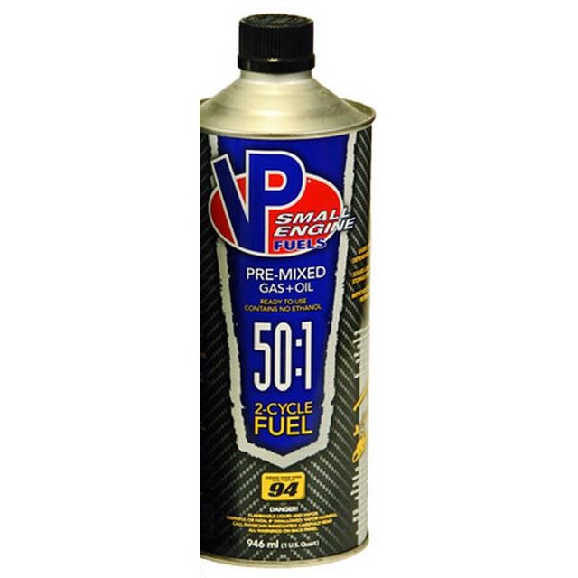 VP Racing Fuel 62351 Use With Small Engines; Leaded; 2 Cycle 50 1 Pre-Mix With Oil; 1 Quart Can; Single