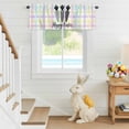 thumbnail image 6 of Valance Curtains for Kitchen Windows Happy Easter Words Spring Carrots Rod Pocket Valance Watercolor Striped Short Window Curtain Topper for Bedroom Living Room Bathroom 54x18in,1&nbsp;Panel, 6 of 9