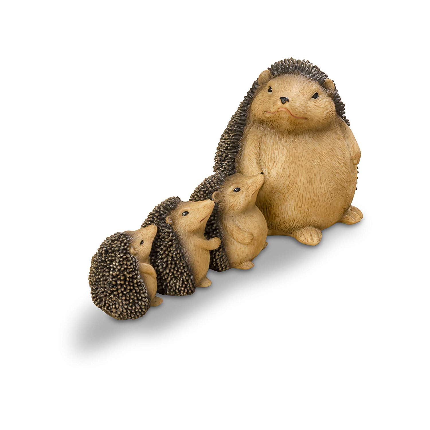 Garden Hedgehog Family Group Figurine, Mother and 3 Hoglet Babies