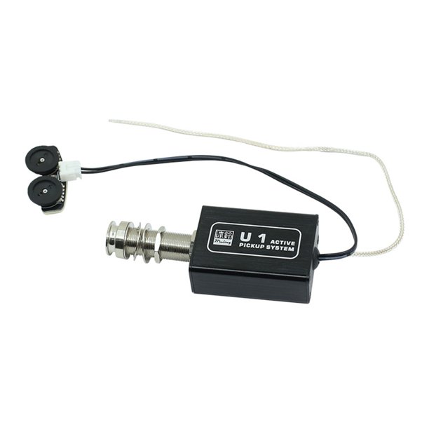 Captador Activo Recargable U1 con Sensor de Presión para Ukulele, Sonido Natural y Claro, Carga Rápida en 55 Segundos, Duración de 4 Horas, Fácil Instalación, Control de Volumen y Tono Integrado.