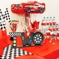 thumbnail image 5 of OSNIE Race Car Two Letter Sign Wooden Table Centerpiece Lets Go Racing Checkered Theme 2nd Party Supplies Decoration Milestone Cake Smash Photo Props for Kids Boys Two Years Old Birthday, 5 of 7