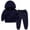 Navy, variant on 18Months-10Years Children's Sports Suit Valentine's Day Gift Toddler Baby Boys Girls Candy Color Solid Color Leggings Casual Kids Sports Pants Hoodies Lounge Set