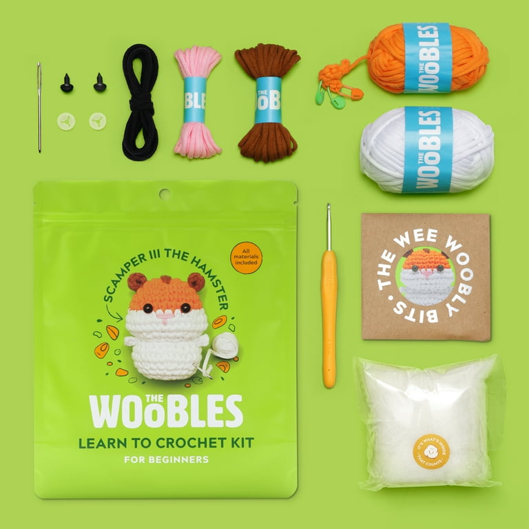 The Woobles Beginner Crochet Amigurumi Kits - Hamster - Walmart.com