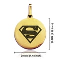 thumbnail image 2 of Stainless Steel Superman Round Medallion Pendant Necklace, 2 of 3