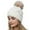 White, variant on Ediodpoh Women Winter Warmer Casual Crochet Multicolor Hats Knit Baseball Caps Fashion Winter Hats for Women Pink