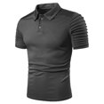 thumbnail image 2 of Nnhblu Men Short Sleeve Polyester Turndown collar Casual Casual Shirts Gray L, 2 of 3
