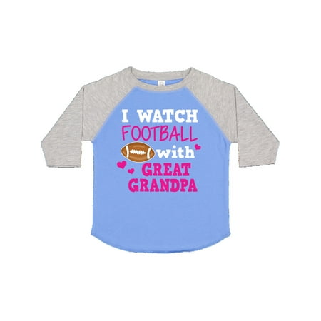

Inktastic I Watch Football with My Great Grandpa Gift Toddler Toddler Girl T-Shirt