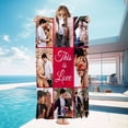 thumbnail image 2 of Personalized Custom Beach Towels with Picture Logo Photo Names Customized Pool Travel Towel for Kids Adults Women Men 30" X 60"(8 Photos), 2 of 5
