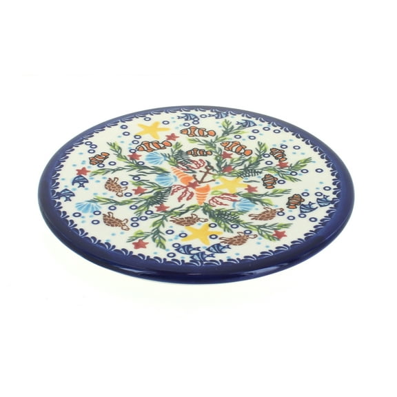 Blue Rose Polish Pottery Atlantis Trivet