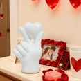 thumbnail image 5 of DefiDgd Small Heart Shaped Hands Sculpture Decor Table Ornament,Love Finger Statue Modern Home Decor for Valentine's Day Birthday Party Home Decoration(White), 5 of 6