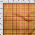 thumbnail image 2 of oneOone Cotton Poplin Twill Mustard Yellow Fabric Madras Check Quilting Supplies Print Sewing Fabric By The Yard 56 Inch Wide, 2 of 2